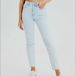 American eagle pin striped mom jeans